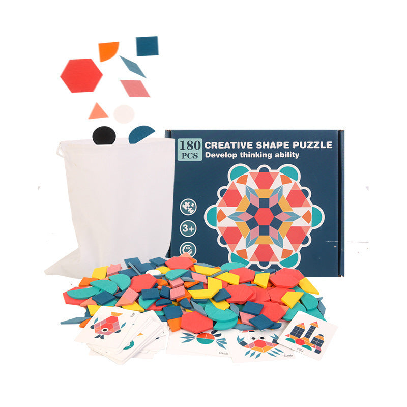 Creative Tangram Wooden Puzzle Early Learning Puzzle Toy