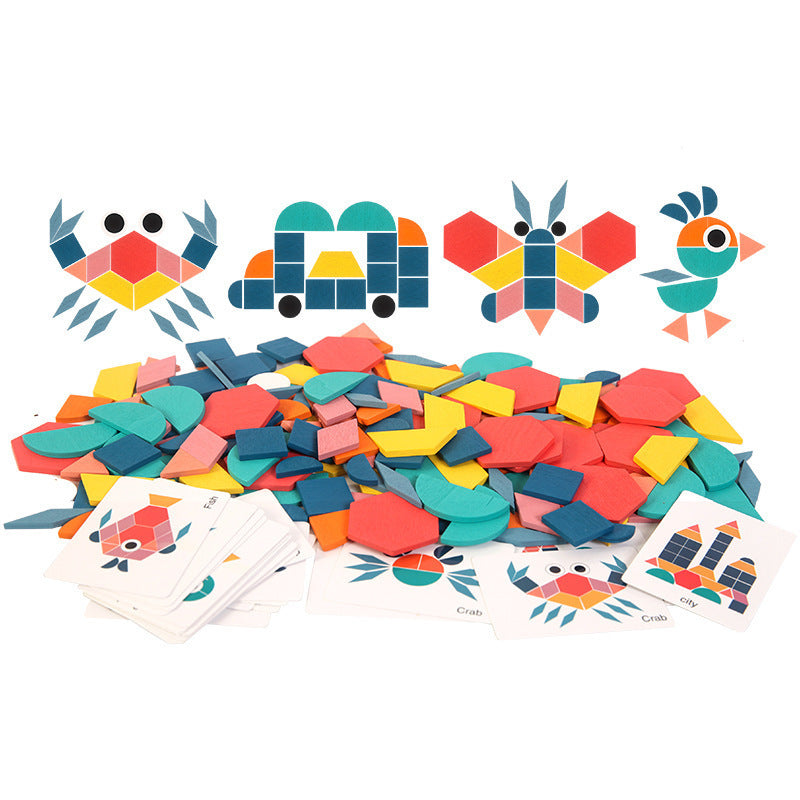 Creative Tangram Wooden Puzzle Early Learning Puzzle Toy