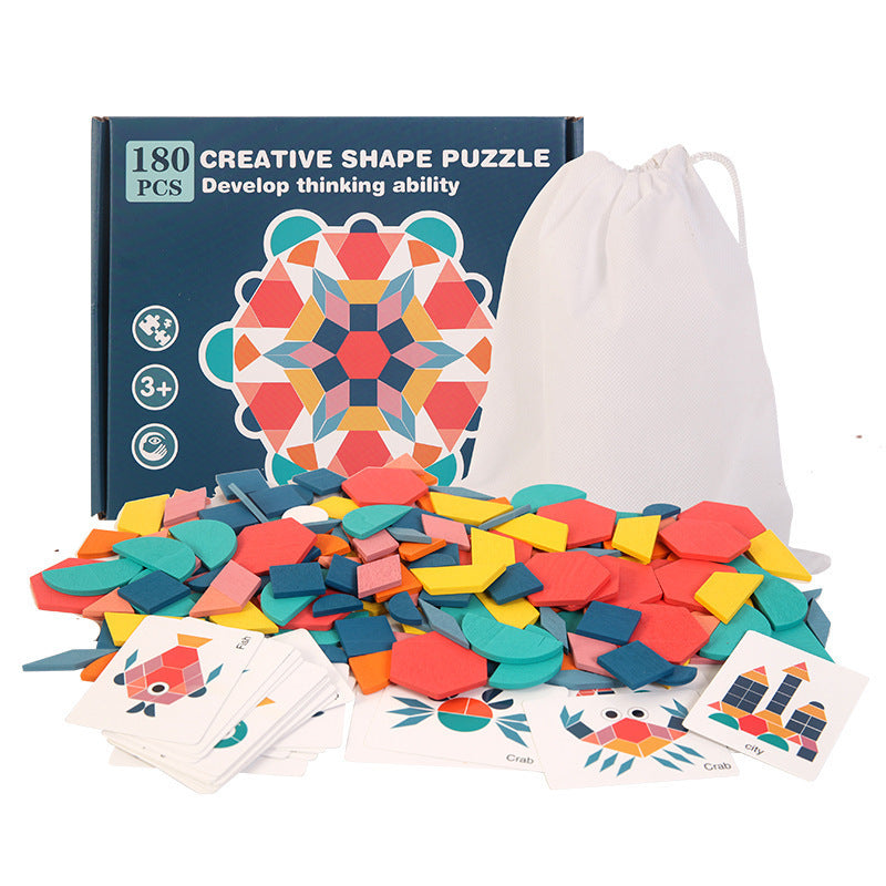 Creative Tangram Wooden Puzzle Early Learning Puzzle Toy