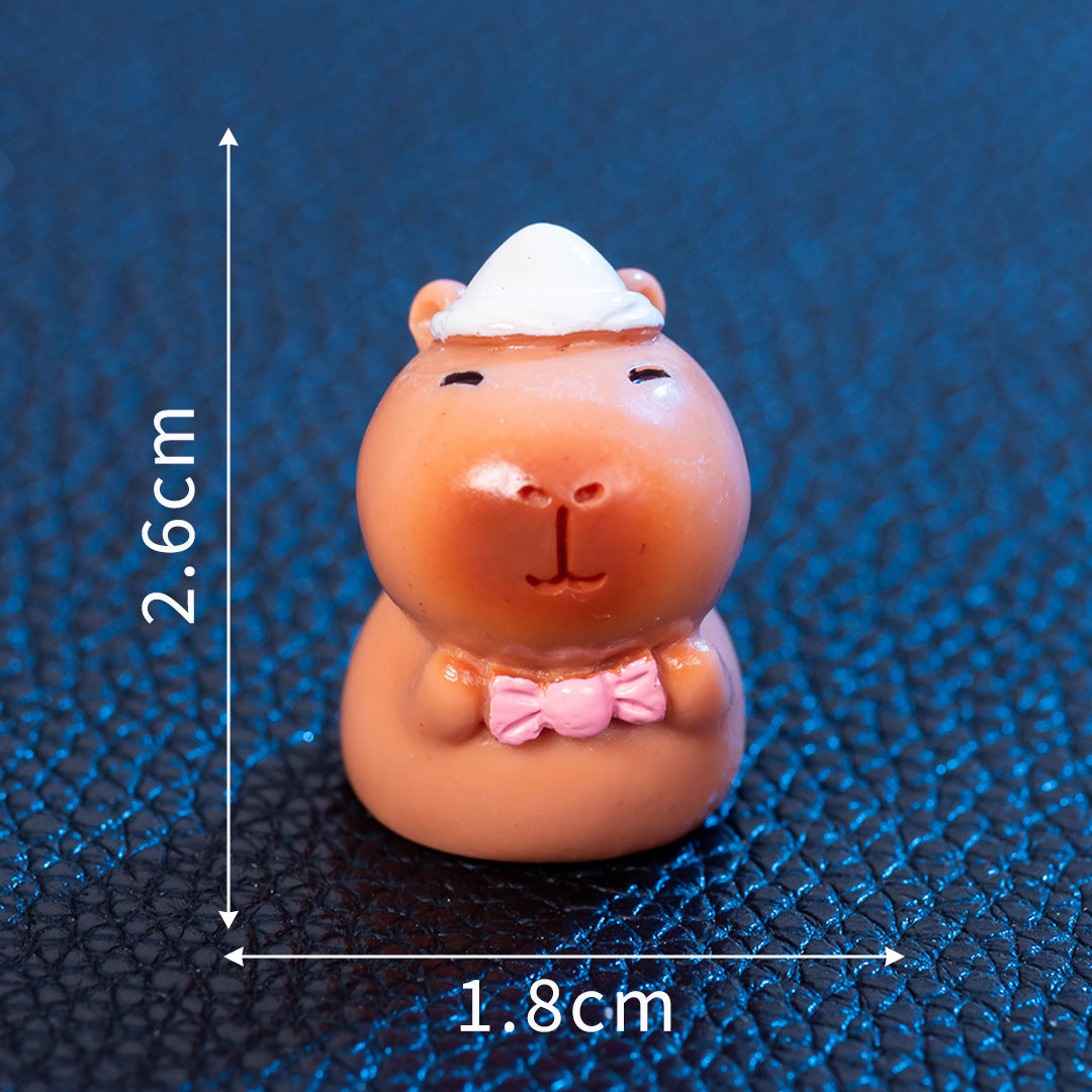 Micro Landscape Halloween Cute Capybara Resin Decorations