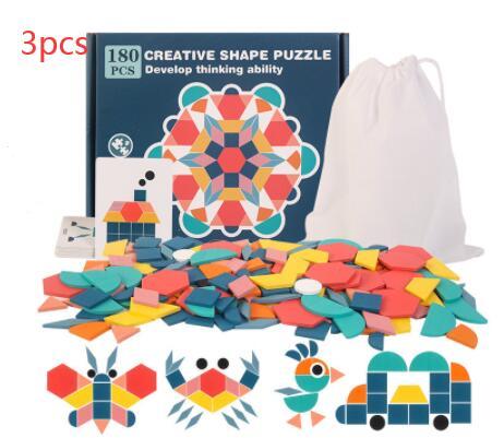Creative Tangram Wooden Puzzle Early Learning Puzzle Toy