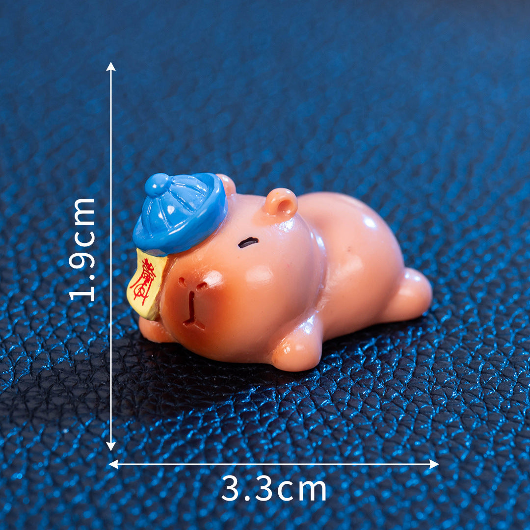Micro Landscape Halloween Cute Capybara Resin Decorations