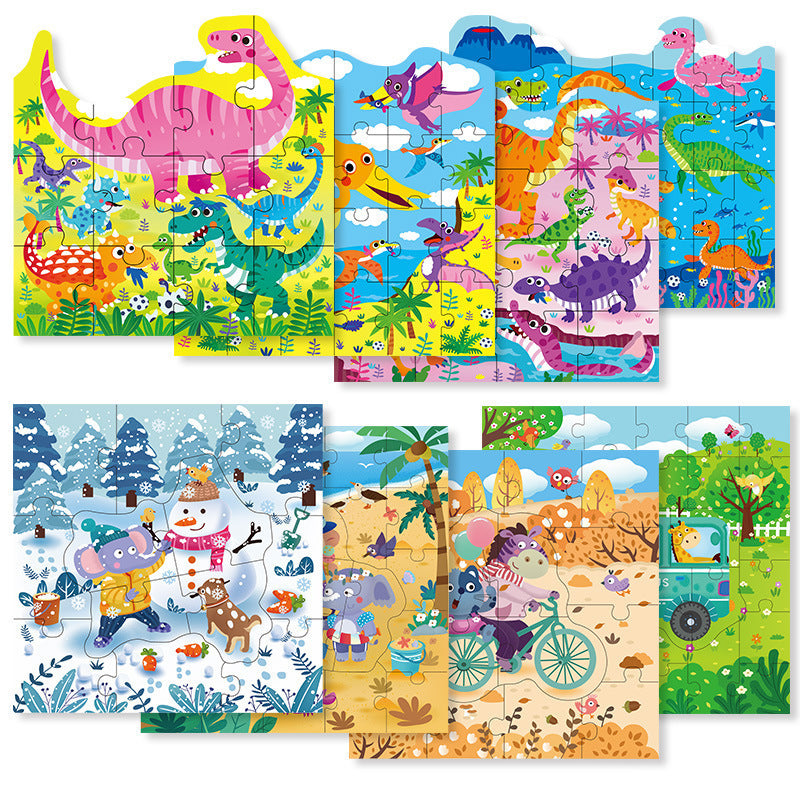 Puzzle big dinosaur traffic advanced puzzle toy