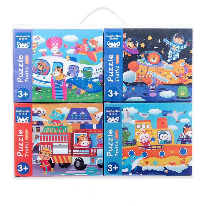 Puzzle big dinosaur traffic advanced puzzle toy