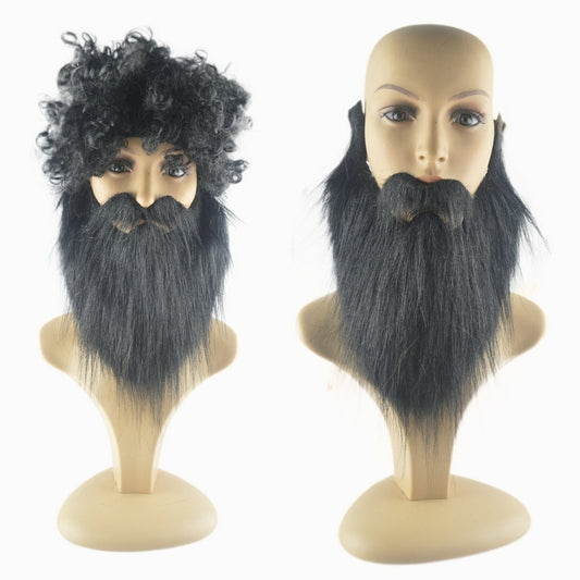Halloween Party Performance Large Beard Wig Set African Dress Up Props Santa Claus Suits